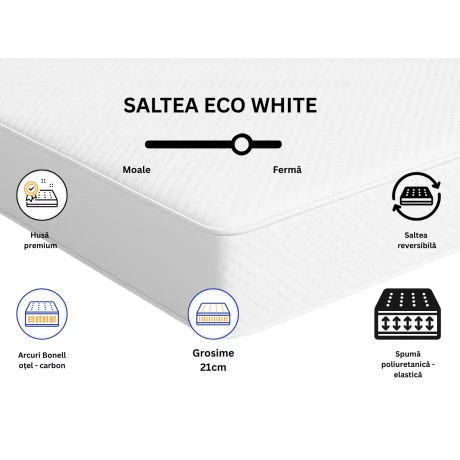 SALTEA ECO WHITE ORTOPEDICA 200x160x20 by 4BrandsDream