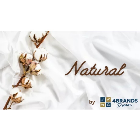 Saltea NATURAL by 4BRANDSDREAM 200x80x20, spuma poliuretanica cu memorie, husa BUMBAC ORGANIC nedetasabila, fermitate ridicata