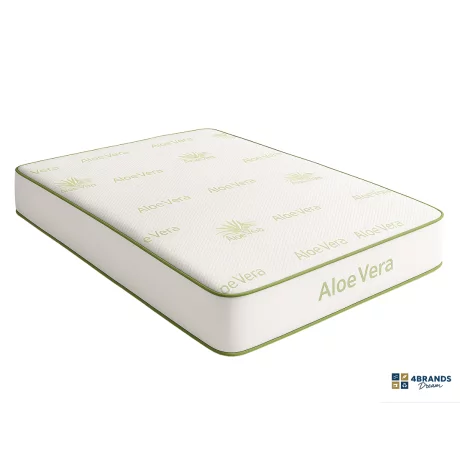 Saltea  SuperOrtopedica  Aloe 4BrandsDream, 200X160X20, spuma poliuretanica high resilience, husa tratata cu Aloe Vera detasabila, fermitate foarte  ridicata.